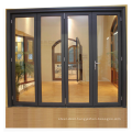 AS standard factory price double tempered clear glass folding glass door